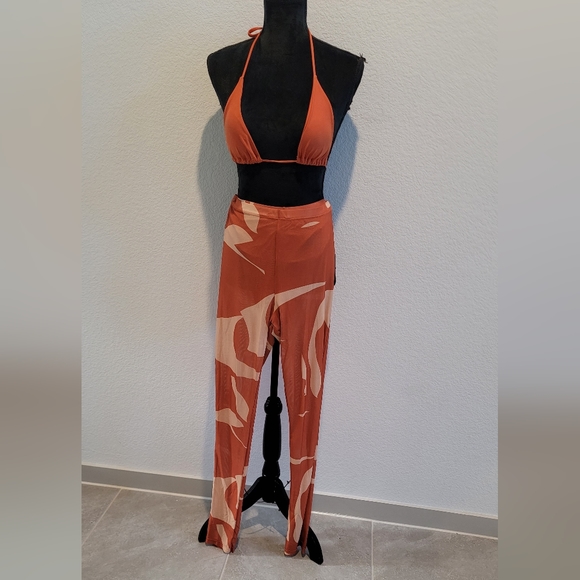 Matte Saweetie Collection 3 Piece Swimsuit Beach Bikini Set (L) - Picture 8 of 10